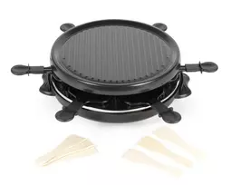 Giles & Posner EK4511GV2VDE Stalo raclette grilis 1200 W 8 asmenims Juodas/Sidabrinis