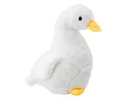 LEAN TOYS White Plush Goose Mascot Cuddly Plush Duck 30cm
