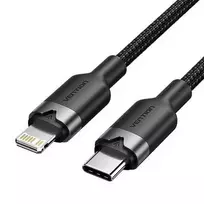 VENTION LALBH USB-C į Lightning laidas 2m juodas MFi sertifikuotas greitas įkrovimas