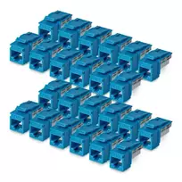 StarTech.com Cat6 Keystone Jack 24 rinkinys, RJ45 Ethernet Keystone Coupler, UTP Cat6 sieninis lizdas, 90 laipsnių 110 Punch Down, mėlynas