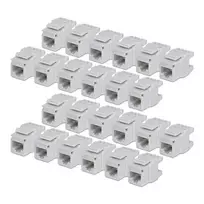 StarTech.com Cat6 Keystone Jack 24 rinkinys, RJ45 Ethernet Keystone Coupler, UTP Cat6 sieninis lizdas, 180 laipsnių 110 Punch Down, baltas