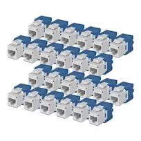 StarTech.com Cat6 Keystone Jack 24 rinkinys 180 laipsnių beįrankis RJ45 Ethernet Kištukinis lizdas, UTP, baltas