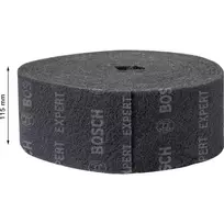 Bosch Expert N880 Ultra-Fine S Non-Woven Abrasive Roll, 115mm x 10m, Grey, for Hand Sanding