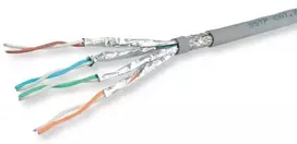 ROLINE S/FTP Cat.6A (Class EA) LSOH Solid Wire Bulk Cable, 100 m, pilka