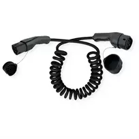 ROLINE EV Charging Cable Coiled Type 2 3-Phase 16A 11kW 7.5m