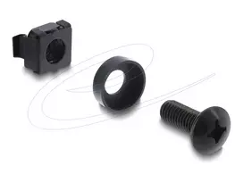 DELOCK Rack tvirtinimo rinkinys 10 inch ir 19 inch lentynoms, 100 vnt., juoda