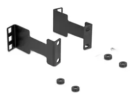 Delock Server Rack Depth Extension Adapter Mounting Kit for Extending Mounting Depth up to 10 cm 1U Black