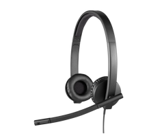 Logitech H570e Mono MS Teams Laidinės ausinės USB-A, Juoda