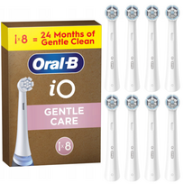 Oral-B iO Gentle Care x8 Dantų šepetėlio galvutės, Balta