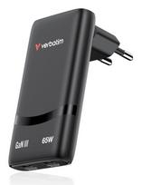 Verbatim 32354 Fold 'n' Go GaN Įkroviklis 65W 2-Port, USB-C, EU Plug, Juoda
