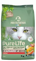 PRO-NUTRITION Pure Life Adult cat duck  sausas maistas suaugusioms katėms su antiena 2-8 kg - 2 kg