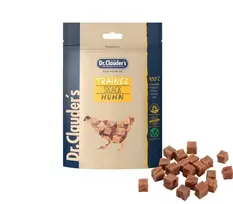 DR. CLAUDER’S TRAINEE SNACK, vytintos vištienos skanėstai kubeliais šunims ir katėms 80g - 80g