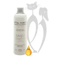 ANJU VITAL FORCE, minkštinantis kailį ir suteikiantis blizgesio šampūnas šunims ir katėms - 50 ml