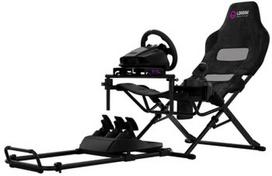 LORGAR FLEX RAF1, Sim Racing Cockpit Advanced, Foldable, 150x72x113 cm-playing, 38x72x126cm-folded, Black