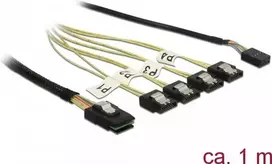 SATA kabelis DeLOCK 85682 1 m Juodas