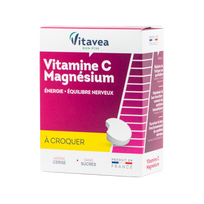 Vitavea Vitaminai C, B6 ir magnis, 28 kramtomos tabletės