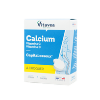 Vitavea Kalcis + vitaminai C ir D3, 24 kramtomos tabletės
