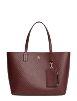 Tommy Hilfiger - Th Icon Tote Mono - Tote krepšys - Burgundiška splava