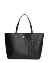 Tommy Hilfiger - Th Icon Tote Mono - Tote krepšys - Juoda