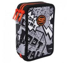 Forminis trijų skyrių penalas su priedais CoolPack Jumper 3 Grey Ball