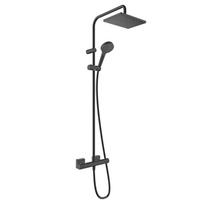 Dušos sistema Hansgrohe Vernis Shape Showerpipe 230 1jet EcoSmart su termostatu juoda 26097670