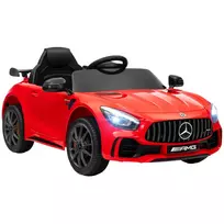 Vaikiškas elektrinis automobilis 12 V su 2.4G nuotolinio valdymo pulteliu, USB, MP3, žibintais, atbulinės eigos funkcija, 3-5 km/h, skirtas 3-6 metų vaikams, raudonas
