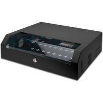 Digitus DN-19 04U-PB sieninė spinta, 5U, 19", 47.5x14x49.7 cm, IP20, 30 kg, plienas, juoda RAL 9005, stiklo durys