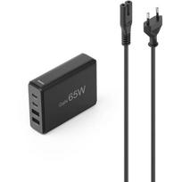 Hama 00201979 įkroviklis, GaN, 65W, 2xUSB-C, 2xUSB-A, PD, QC 3.0, 1.5m, juodas