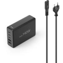Hama 00201978 įkrovimo stotelė, 3xUSB-C/2xUSB-A, 140W, GaN, PD/QC, 1.5m, juoda