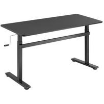 Logilink EO0027, reguliuojamas aukščio stalas, 70-117cm, 40kg, juodas, stačiakampis viršus, medžio drožlių plokštė