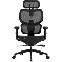 Onex Ventra Premium žaidimų biuro kėdė ONEX-VENTRA-B, juoda, 125kg, 5 ratukai, ergonomiška, reguliuojamas atlošas, 3D porankiai