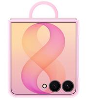 Originalus rožinis dėklas "Silicone Magnetic Cover With Ring" Samsung Galaxy Z Flip 8 telefonui "EF-EF976CWE"