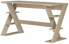 Rašomasis stalas su lentyna Kalune Design Lungo 801CMY5426, 60 cm x 140 cm, 73 cm, šviesus ąžuolas sp.