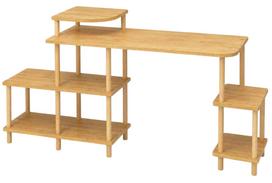Rašomasis stalas su lentyna Kalune Design Peka 0013, 45 cm x 140 cm, 76 cm, sapphire oak sp.