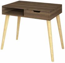 Rašomasis stalas su stalčiais Kalune Design Offer 382NRC1411, 60 cm x 90 cm, 80 cm, medžio sp./riešuto sp.
