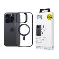 3mk Satin Armor MagCase su MagSafe, skirtas iPhone 14 Pro Max – skaidrus su juodu rėmeliu