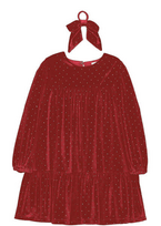 MAYORAL suknelė ilgomis rankovėmis ir plaukų gumytė, red, 4.930-44, 104  cm