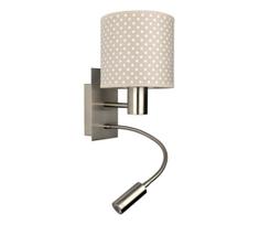 Brilagi - LED Flex. šviestuvas BOBO 1xE27/25W/230V + LED/3W, apdaila: chromas/smėlio spalvos/taškuotas