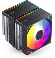Jonsbo CB80 procesoriaus aušintuvas, dviejų bokštelių, 2 x 120 mm, PWM, RGB – juodas
