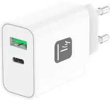 „Techly“ įkroviklis: GaN tinklinis įkroviklis su USB-C 30 W PD ir USB-A 30 W QC