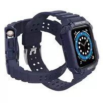 Dėklas Išmaniojo laikrodžio Apple SE/7 silikoninis Hurtel dirželis, Juodos spalvos, 42/44/45 mm