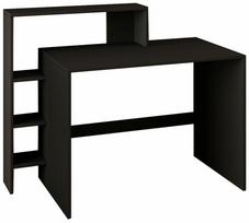 Rašomasis stalas su lentyna Kalune Design Amber 382NRC1419, 55 cm x 121.8 cm, 96 cm, antracito sp.