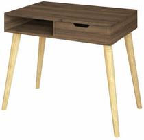 Rašomasis stalas su stalčiais Kalune Design Offer 382NRC1411, 60 cm x 90 cm, 80 cm, medžio sp./riešuto sp.