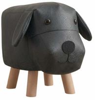 Vaikiškas pufas Kalune Design Dog, juoda sp., 45 cm x 28 cm