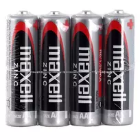 Baterija - Maxell R6 4TAC 1.5V Cinko-Anglies Elementai Laikrodžiams Radijams Kalkuliatoriams Nuotolinio Valdymo Pultams Juoda