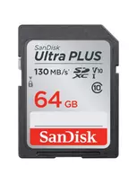 Atminties kortelė - SanDisk Ultra Plus 64GB, UHS-I, 130MB/s, Class 10, V10