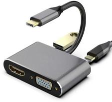 „RoGer“ USB-C multimedijos adapteris, HDMI 4K@30Hz / VGA 1080p / USB 3.0 / USB-C PD