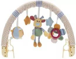 Baby Mix vežimėlio žaislų rinkinys su gėlėmis, meškiuku ir žvaigždutėmis