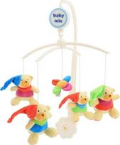 Kepurė Karuselė virš lovelės Baby Mix Bears su kepuraitėmis