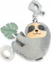 Mokomasis pliušinis žaislas su muzikine dėžute ir segtuku New Baby Sloth